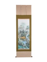 Kakejiku Paesaggio Sansui con Fenice e Gioiello Sacro