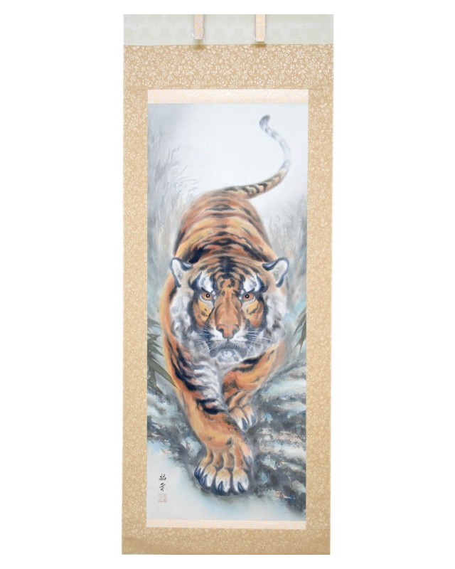 Kakejiku kakemono raffigurante Tigre Feroce