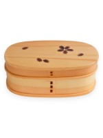 Bento in legno con decorazione sakura