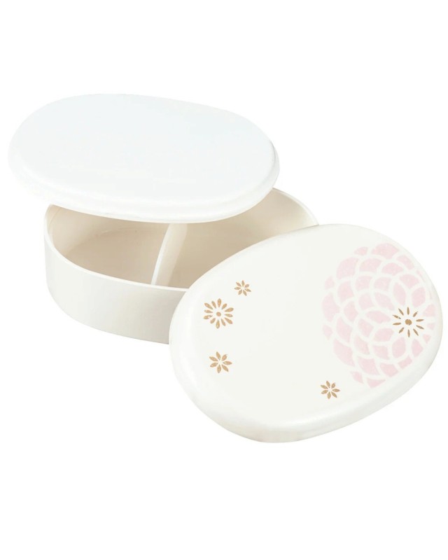 Bento box ovale perlato design floreale