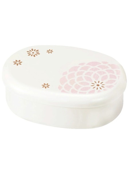 Bento box ovale perlato design floreale