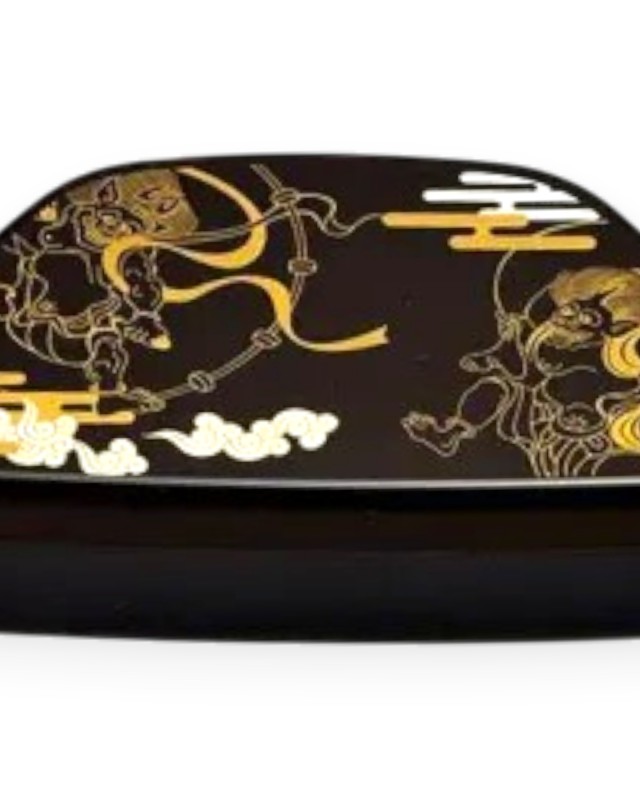 Bento onigiri Fujin Raijin laccato