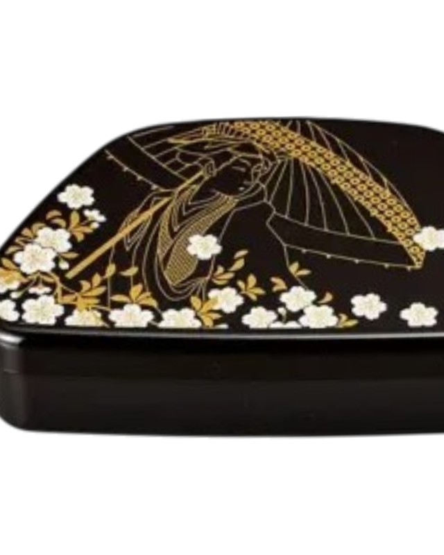 Bento onigiri disegno donna con ombrello