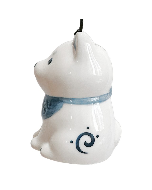 Fuurin Campanella a vento Shiba Inu blu e bianca