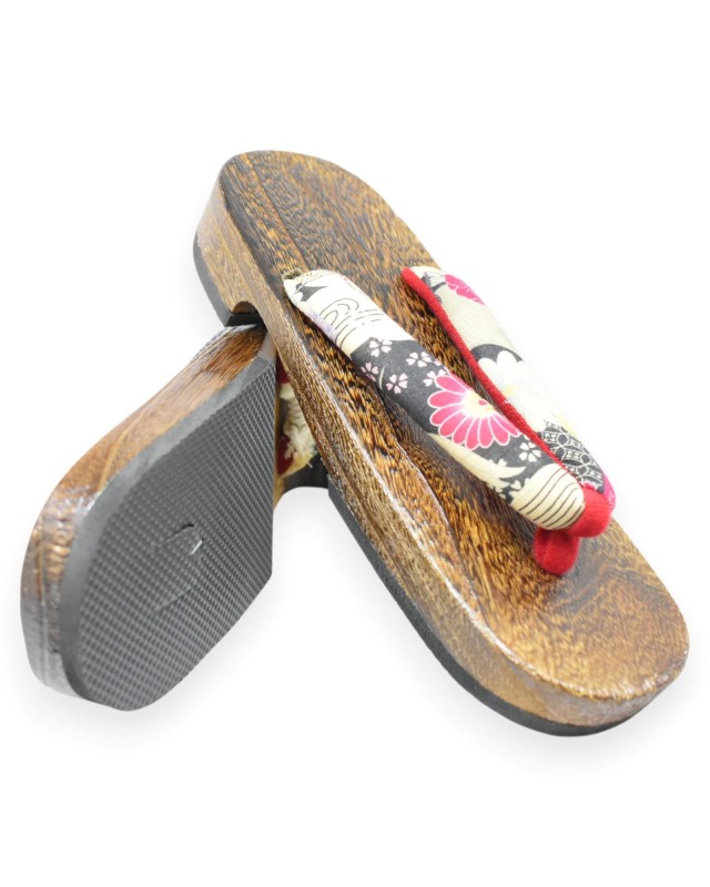 Geta giapponesi sandali legno infradito (mis. L)  Hana
