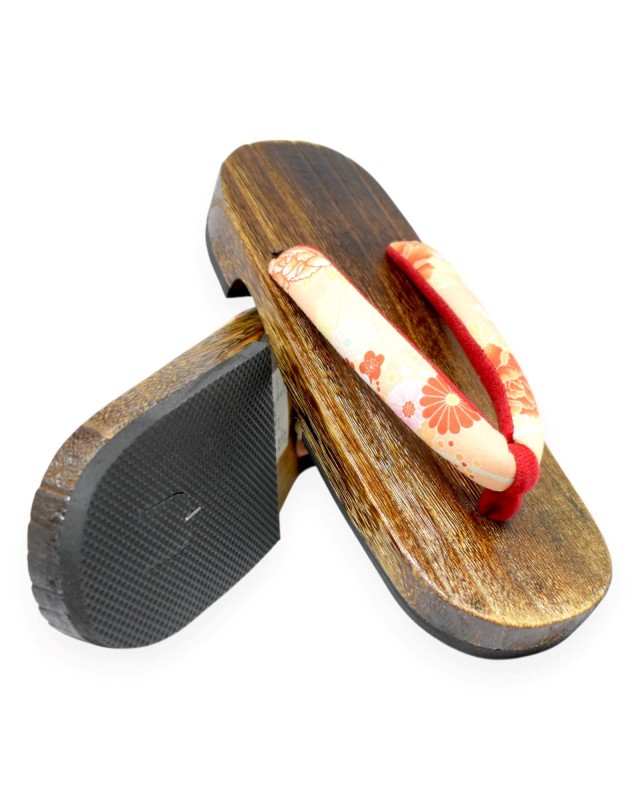 Geta giapponesi sandali legno infradito (mis. L) Ayumi