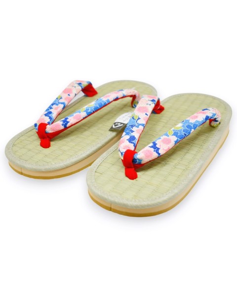 Zori sandali naturali infradito blu sakura mis. L
