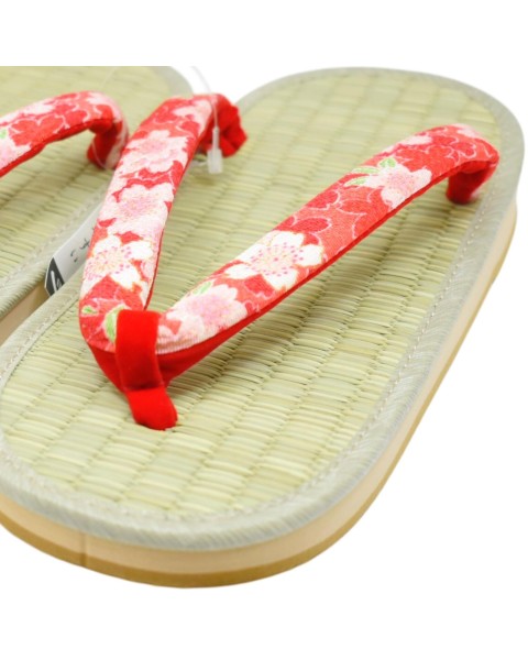 Zori sandali naturali infradito rosso sakura mis. L