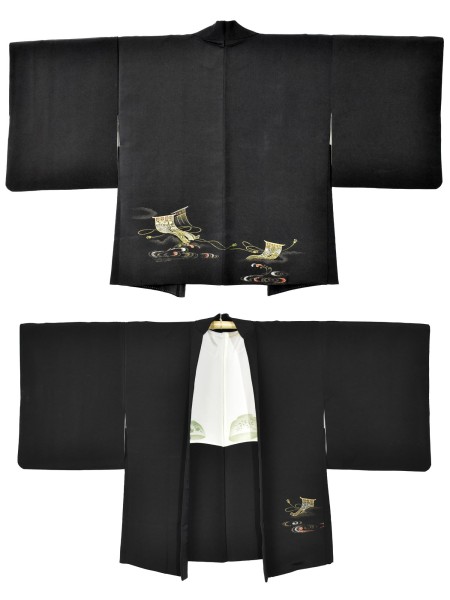 Haori giacca kimono ricamo stendardi