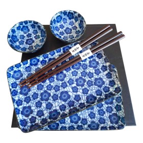 Box sushi set x2 Mino Yaki fiori di Pruno