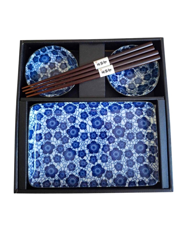 Box sushi set x2 Mino Yaki fiori di Pruno