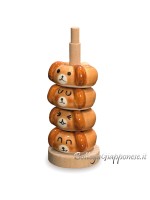 Hashioki facce di cagnolini set di 4 poggia bacchette