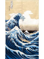 Noren Grande onda ukiyo-e tenda giapponese