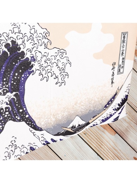 Noren Giapponese Corto La Grande Onda di Kanagawa (Hokusai)