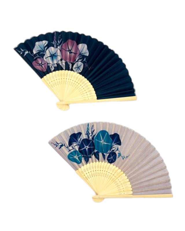 Sensu ventaglio disegno fiori Asagao