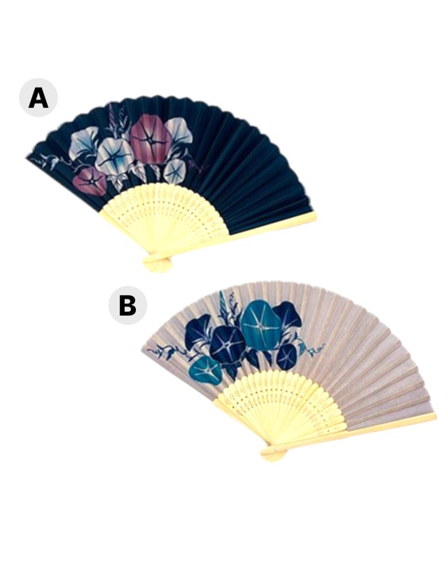 Sensu ventaglio disegno fiori Asagao