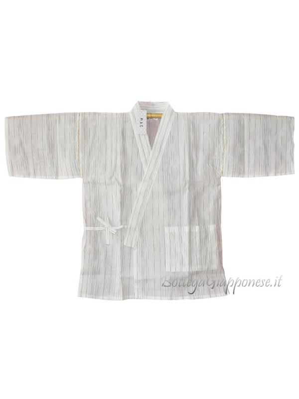 Jinbei bianco completo giacca e pantalone