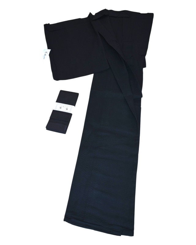 Yukata nero uomo festival giapponese (opzione taglie 3L - LL)