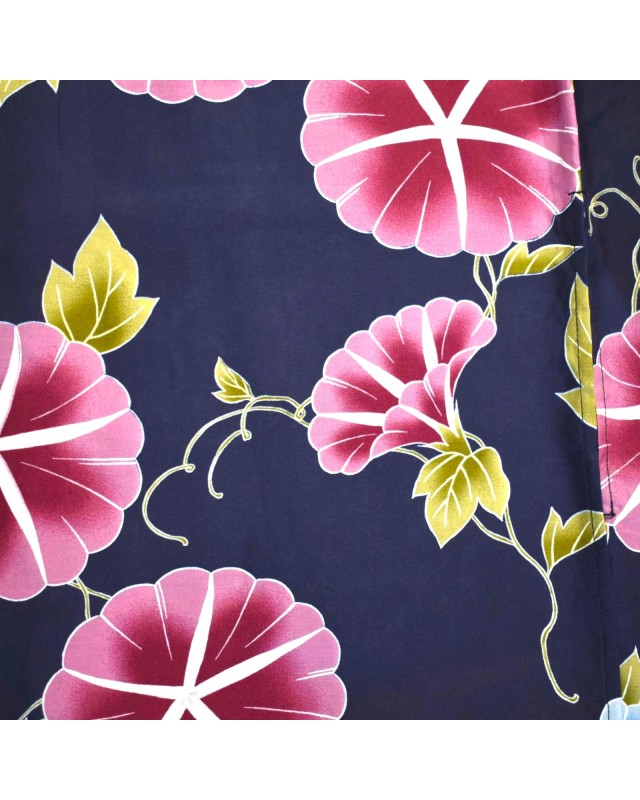 Yukata Abito Giapponese Tradizionale Motivo Floreale Asagao