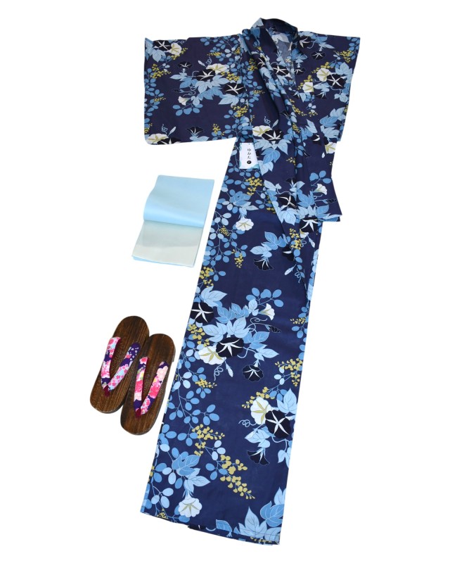 Yukata Abito Giapponese Tradizionale [Akebono] 